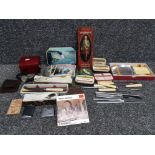 Collectables to include lighters, advertising tins, viewmaster stereofotos, wristwatches, flatware