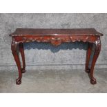 An impressive mahogany neo classical style hall table 140 x 89 x 51cm