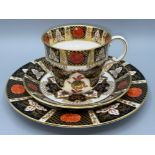 Royal Crown Derby Abbeydale Imari patterned trio