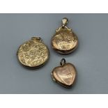 9ct gold locket pendants 6.4g