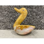 Carved stone duck