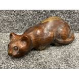 Large pitch pine figure of Cat prowling