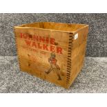 Vintage Johnnie Walker red label scotch whisky wooden box along with 20 vintage Sherry miniatures.