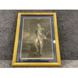 Antique etching of Lord Nelson (after original painting by I. Hoppner R.A) portrait painter to