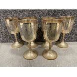 6 x silver plated Goblets
