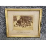 Antique photo of The Lady of Lourdes in gilt frame