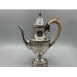 Sterling silver coffee pot with engraved pattern. (23oz) (Not apart of the estate)