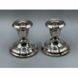 Pair of Sterling silver candle holders (Not apart of the estate)