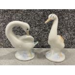 2 ceramic bird figures