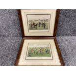 Pair of Antique coloured etchings relating to golf at St Andrew’s in 1800