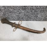 Early - mid 1800s North west African dagger in banded copper sheath