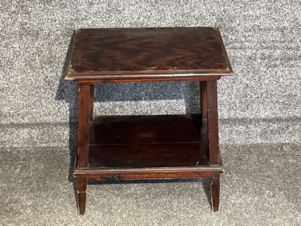 Late Victorian stained wood 2 tier oblong occasional table