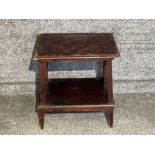 Late Victorian stained wood 2 tier oblong occasional table