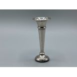 Sterling silver small vase. Hallmarked Birmingham 1988 (12.4g) (Not apart of the estate)