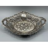 Silver Bon Bon dish with floral pattern (6oz) (Not apart of the estate)