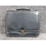 Vintage black leather carry case