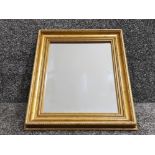 Lovely small gilt framed mirror with bevelled edge (34cm x 39cms)