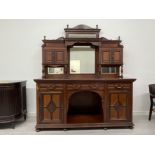 Mid - late Victorian mahogany mirror back sideboard/dresser. Featuring 4 bevelled edge mirrors,