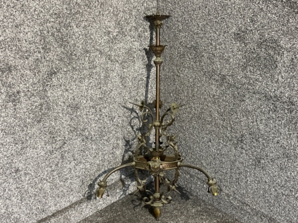 Antique very ornate 3 light chandelier (needs re-wiring)