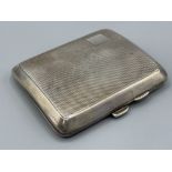 Sterling silver cigarette case with engraved pattern (3oz) (Not apart of the estate)