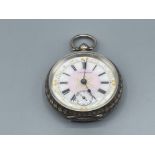 Ladies sterling silver pocket watch (Not apart of the estate)