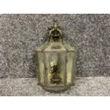 Vintage brass cased wall lantern, converted to electric