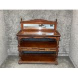 Fabulous Victorian period mahogany 3 tier side unit with detachable top mirror back and fluted