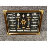 Framed Naval themed Knot display (in Spanish)