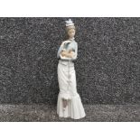 Lladro figure 4893 a walk with the dog, height 36.5cm