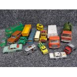 Selection of Dinky & matchbox die cast toys, 14 in total
