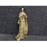 Large resin figure of a geisha girl, height 44cm