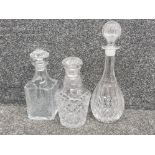 2 boxes of crystal glass including decanters, wine glasses plus other drinking glasses