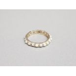 9ct yellow gold seed pearl set band size L 2.14g gross