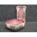 2 pieces of Maling lustre, bowl & tray in Peony Rose pattern