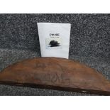 Carved wooden African game, Oware the game of kings, in hand carved wooden box, with instructions