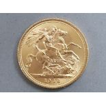 22ct gold 1968 full sovereign coin