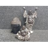 Two Gleneagles studio buddha figured ornaments with buddha head
