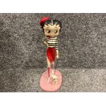 Large resin Betty Boop collectible figure, ‘french’ walking the dog