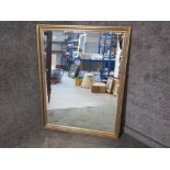 Large gilt framed bevelled mirror, 132x101cm