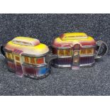 Two limited edition Earls Diner novelty teapots by the Teapottery company, numbers 109 & 618