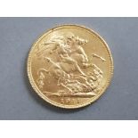 22ct gold 1911 full sovereign coin