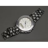 Gents stainless steel Breitling pluton professional watch with white dial, luminescent baton hour