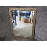 Large gilt framed bevelled mirror, 90x116cm