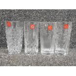 Total of 35 crystal drinking glasses by Italian maker RCR