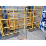 Narrow 4 tier glass display case