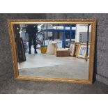 Large gilt framed overmantle mirror, 102x87cm