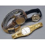 4 ladies wristwatches includes 1x sekonda, 1x everite, 1x Rotary & 1x Bulova