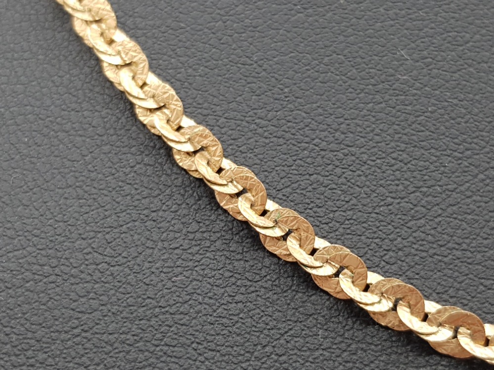 A 9ct rose gold fancy designer chain 4.32g 45cm long - Image 2 of 3