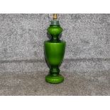 Large green art deco style table lamp