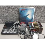 Vintage Sinclair ZX81 personal computer with original sinclair ZX 16K Ram add on memory with